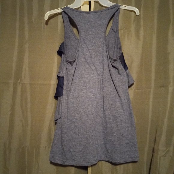 Blue Ruffle Tank Top - Picture 4 of 5